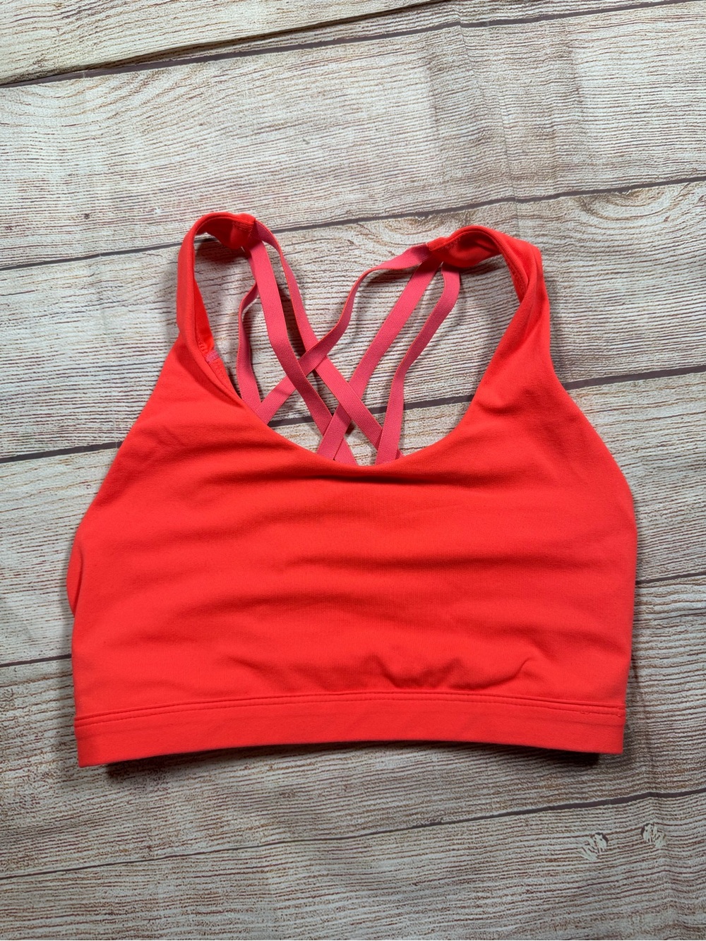 Fabletics Red Crisscross-Strap Sports Bra